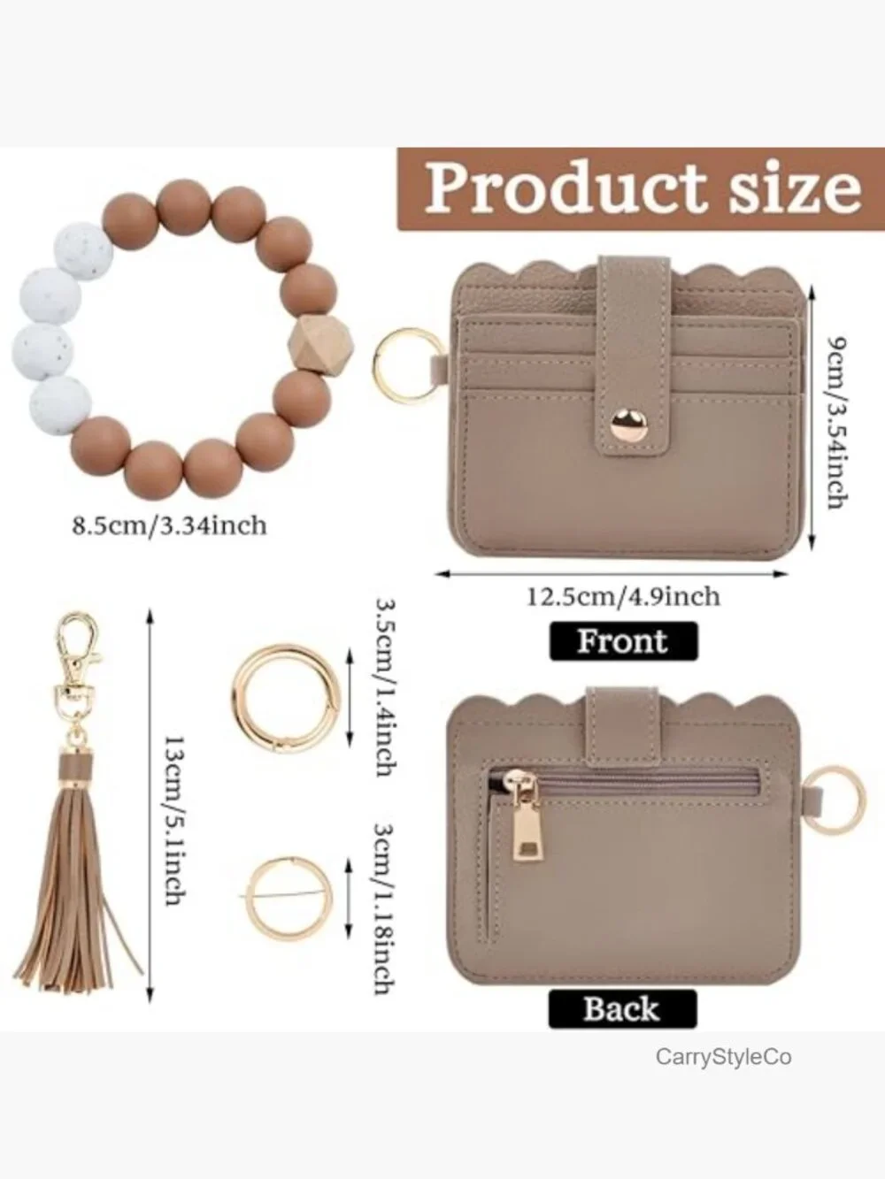 Small Wristlet Wallet RFID Card Holder Keychain